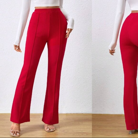 SHEIN Pants - SHEIN Essnce Solid Color Casual Fashion Flared Pants Size M